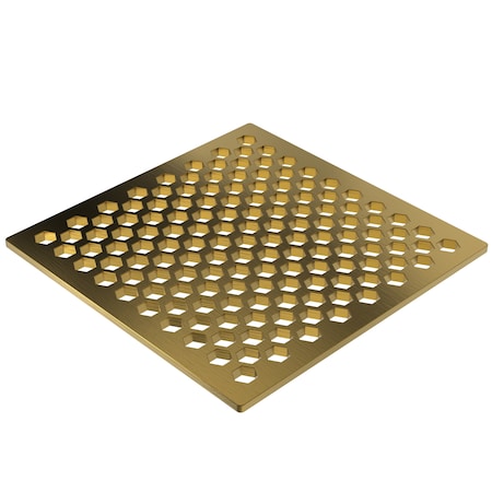 Newport Brass 6" Square Shower Drain in Satin Gold (Pvd) 233-607-24S